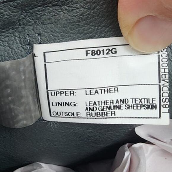 UGG Men's Randell Black Leather‎ Waterproof Motorcycle Boots Size 11.5 - Picture 12 of 13